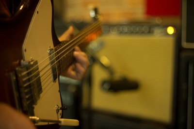 guitar recording Gibson firebird mini humbucker FENDER deluxe amp
